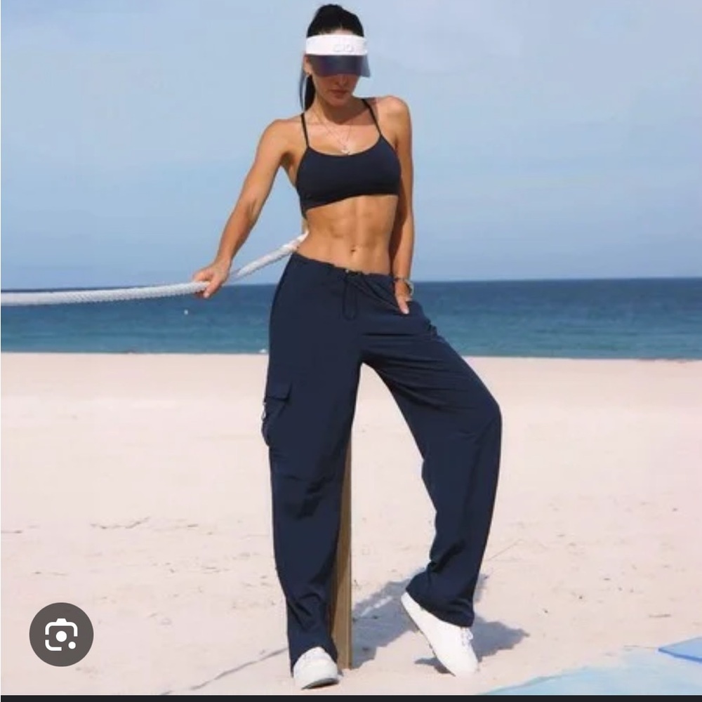 ALO Yoga Blue low rise megastar cargo pants